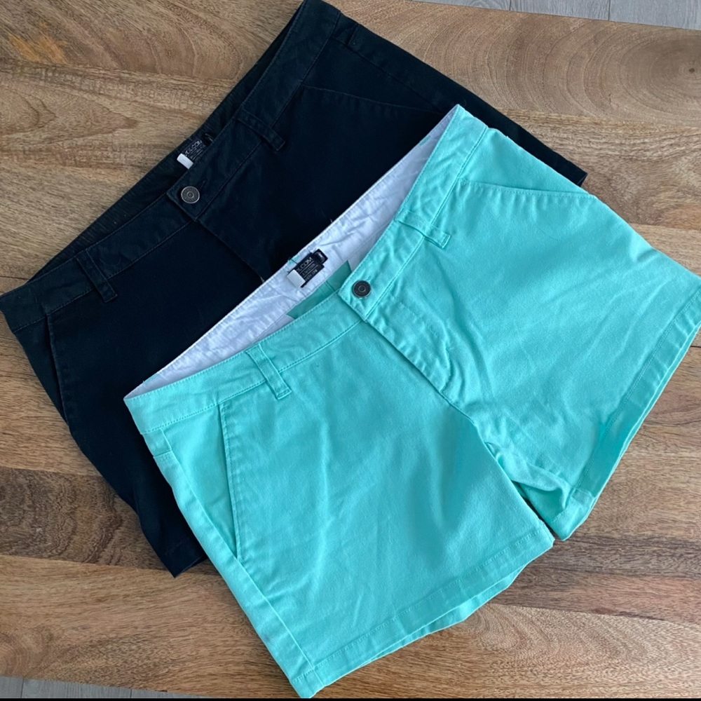 2 Pairs - Volcom Black and Mint Women's Shorts